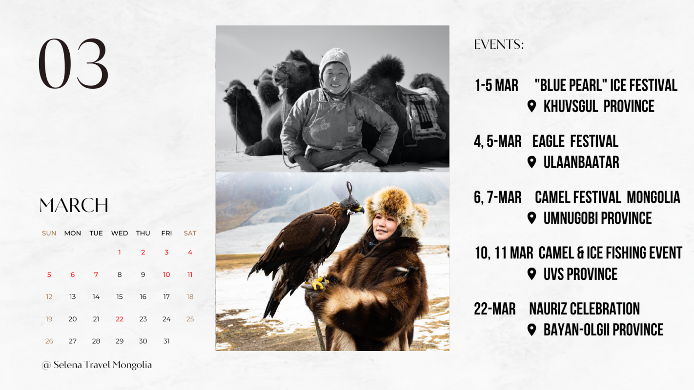 Major Mongolia events in March 