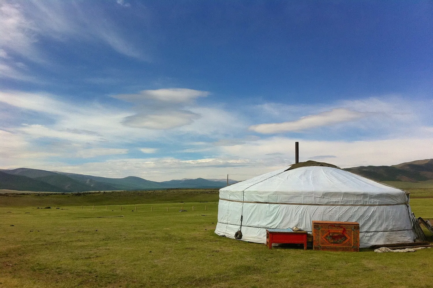 Nomadic family in Central Mongolia