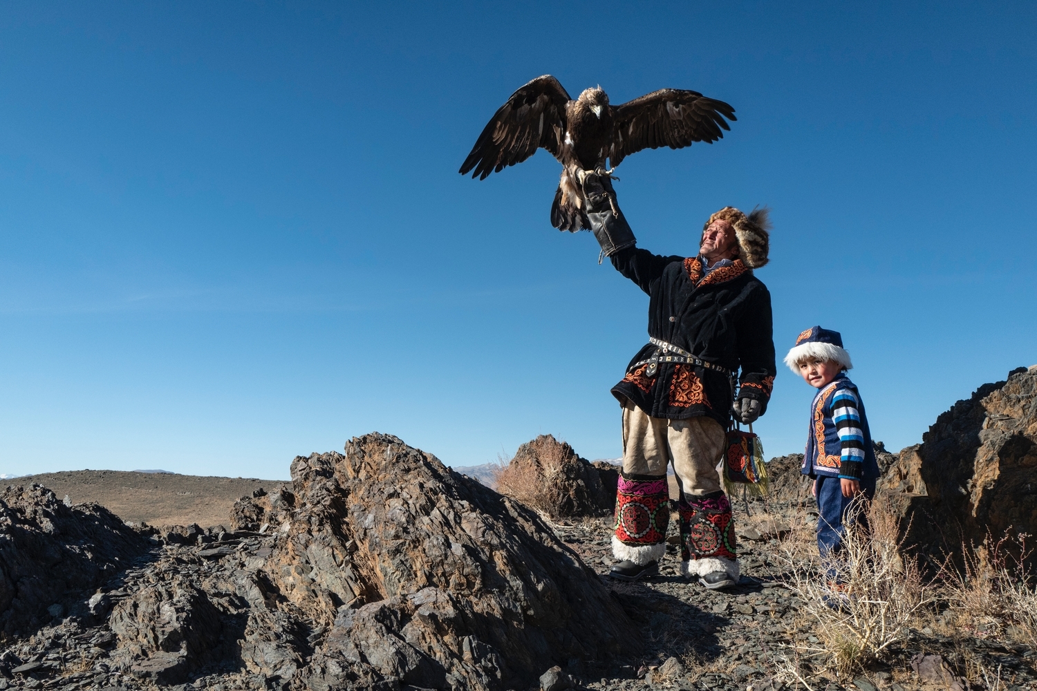Eagle hunter in Western part of Mongolia