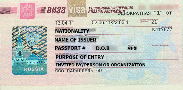 Tourist Visa Order Russian 58