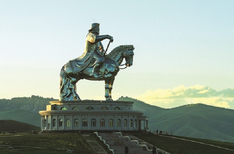 Giant Genghis Statue in Mongolia | Chinggis Khaan on horse statue