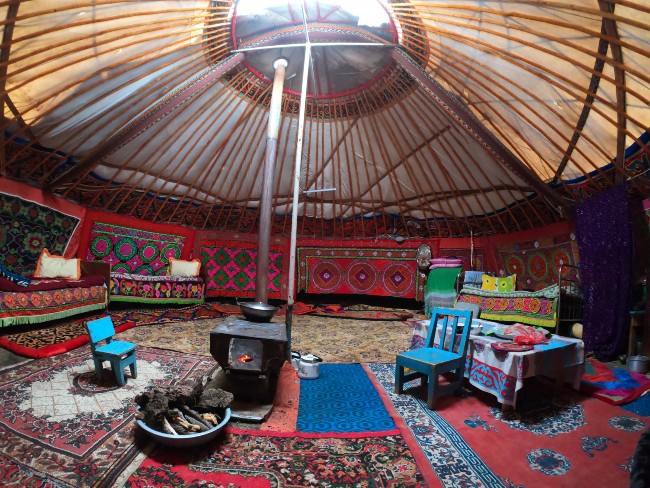 Inside of a Mongolian ger, Mongolian yurt