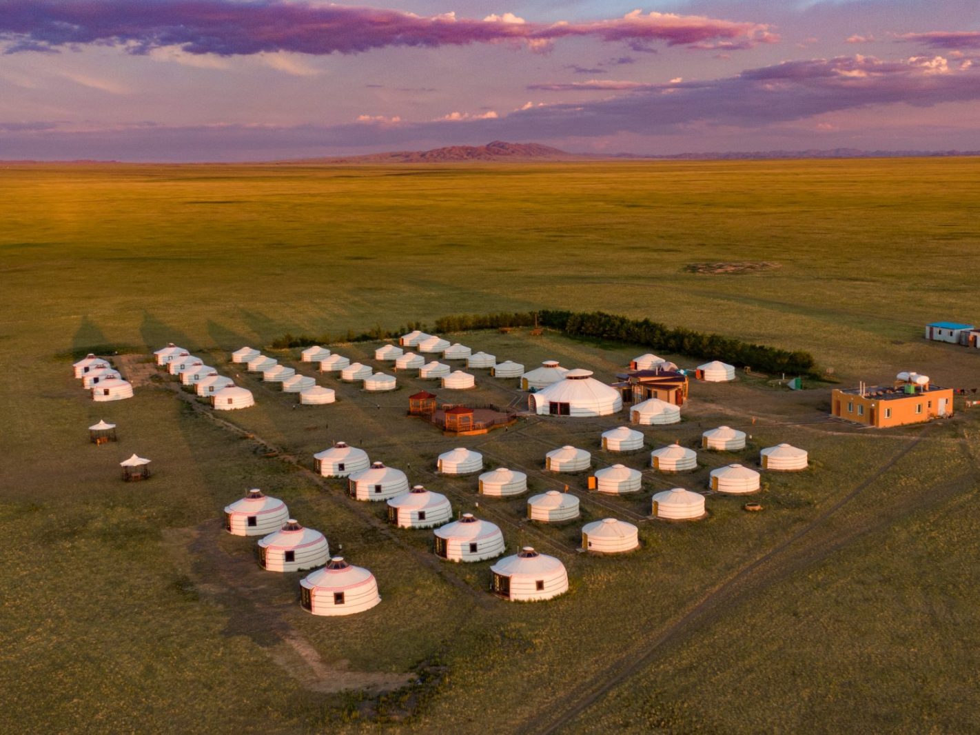 Gobi Mirage ger camp in Gobi desert Mongolia 