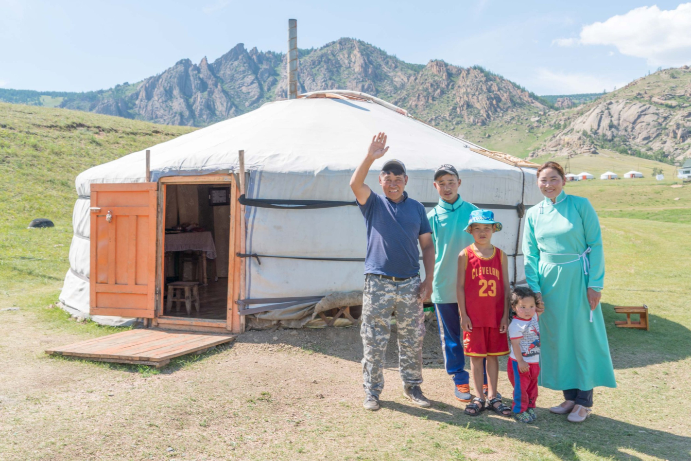 Nomadic Family in Mongolia photo credit to Mark Cunich