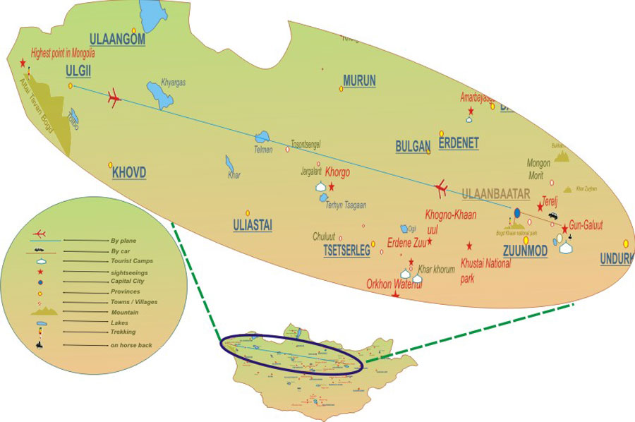 Altai Eagle Festival map