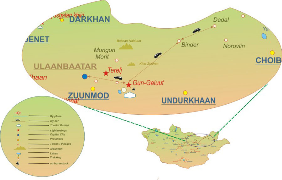 genghis khan travel map