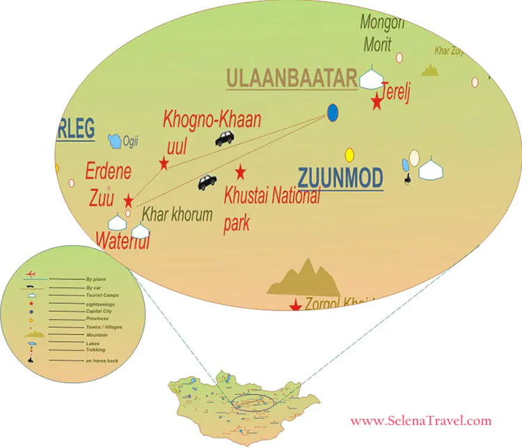 Naadam Festival tour map
