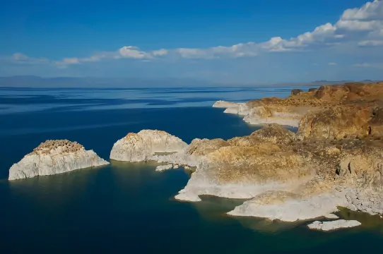 Khyargas lake in Uvs province Mongolia