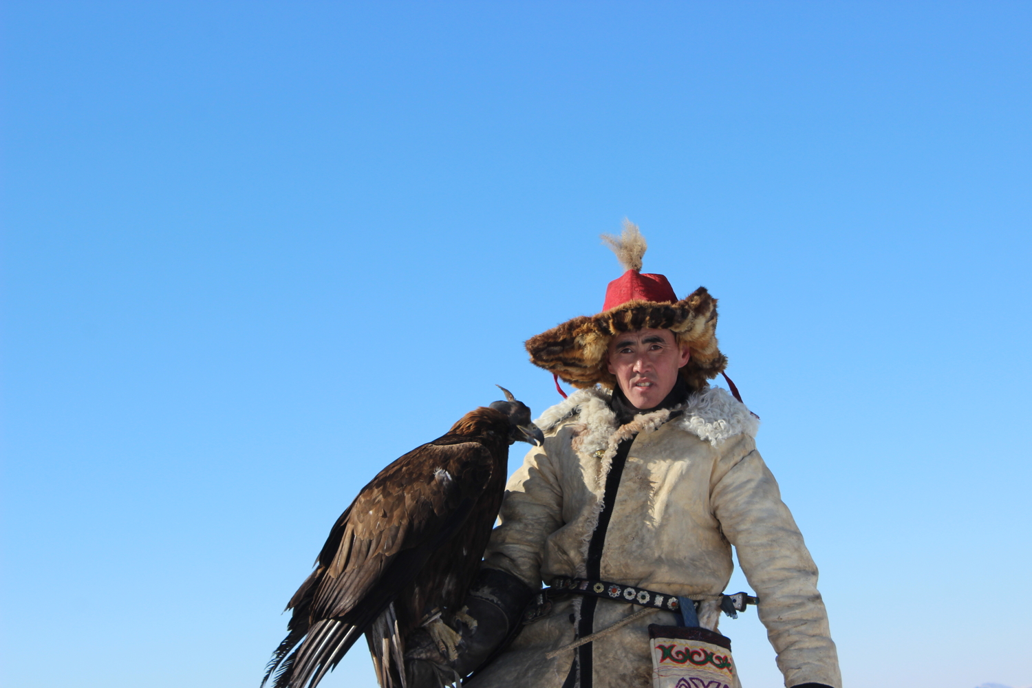 Eagle Hunter with his golden eagle