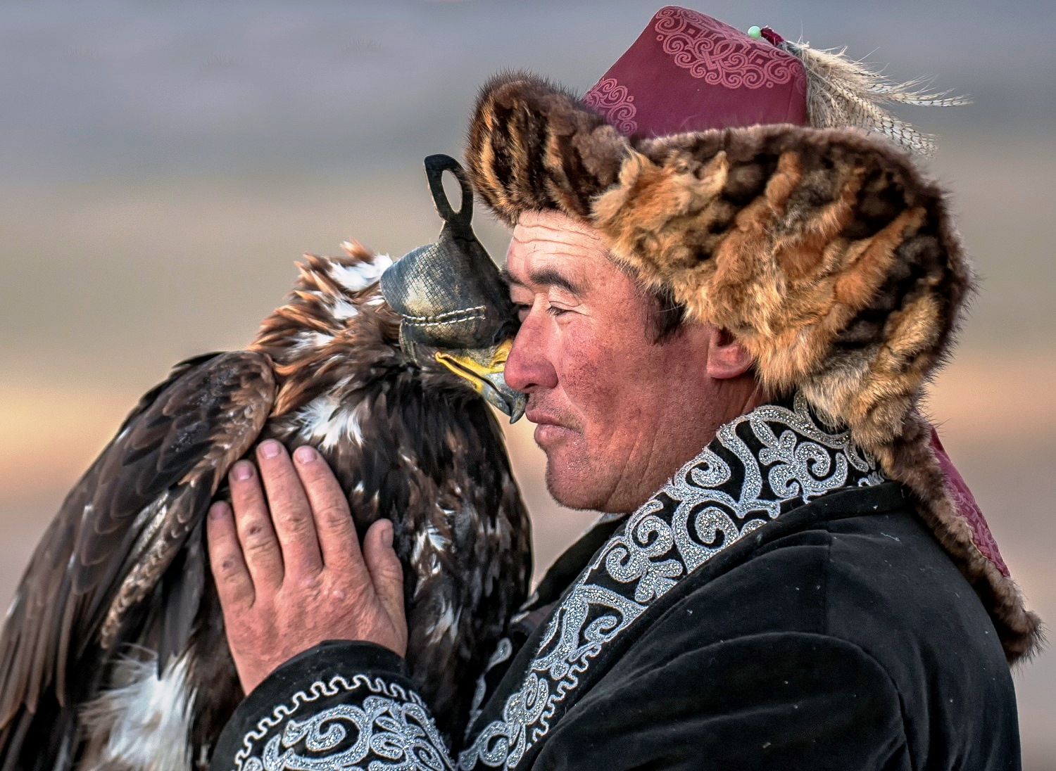 Kazakh Eagle Hunter with his eagle