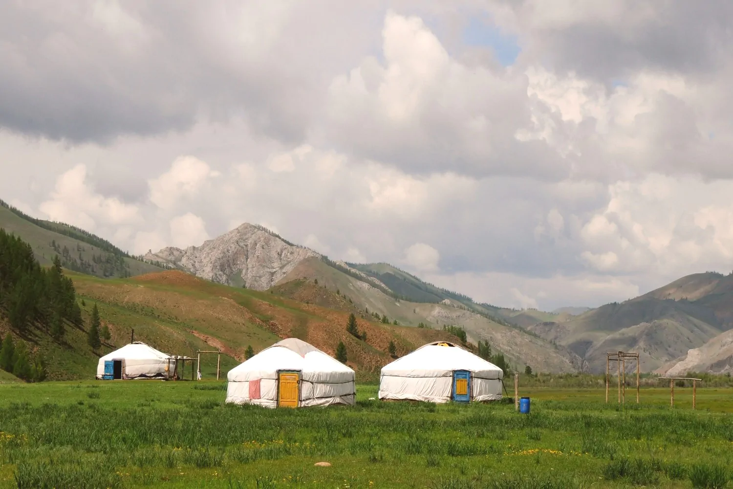 Nomadic family in Central Mongolia