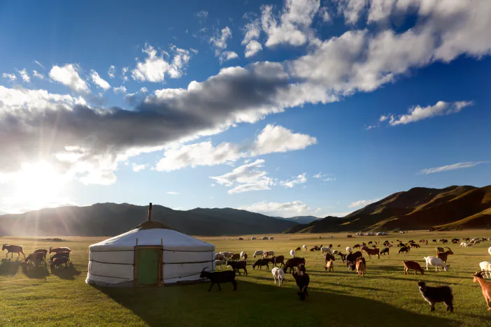 Nomadic Family in Mongolia