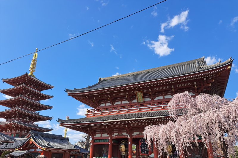 the iconic Sensō-ji Temple in the Asakusa district of Tokyo Japan