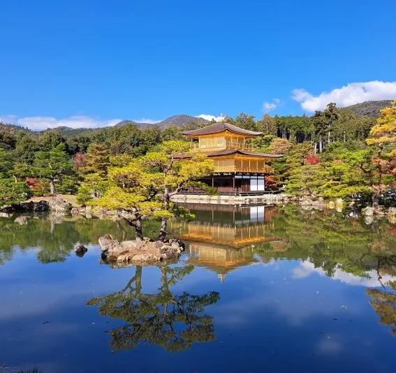 Kinkaku-ji also known as the Golden Pavilion  in Kyoto Japan